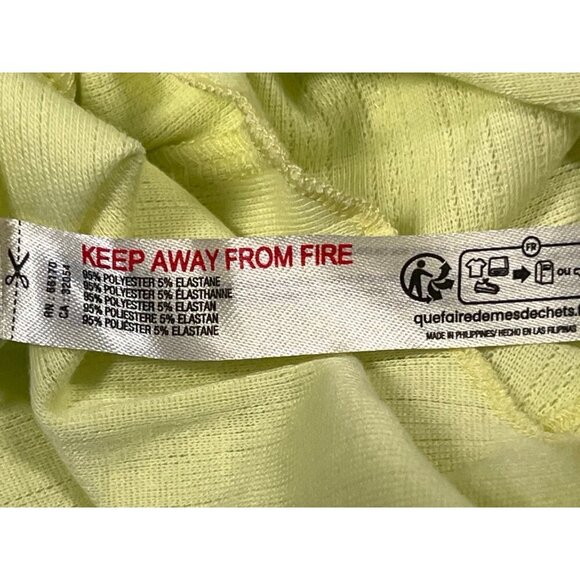 Anthropologie Ribbed Knit Yellow Spaghetti Strap Tank Top Size Medium M NWT New - Picture 9 of 10